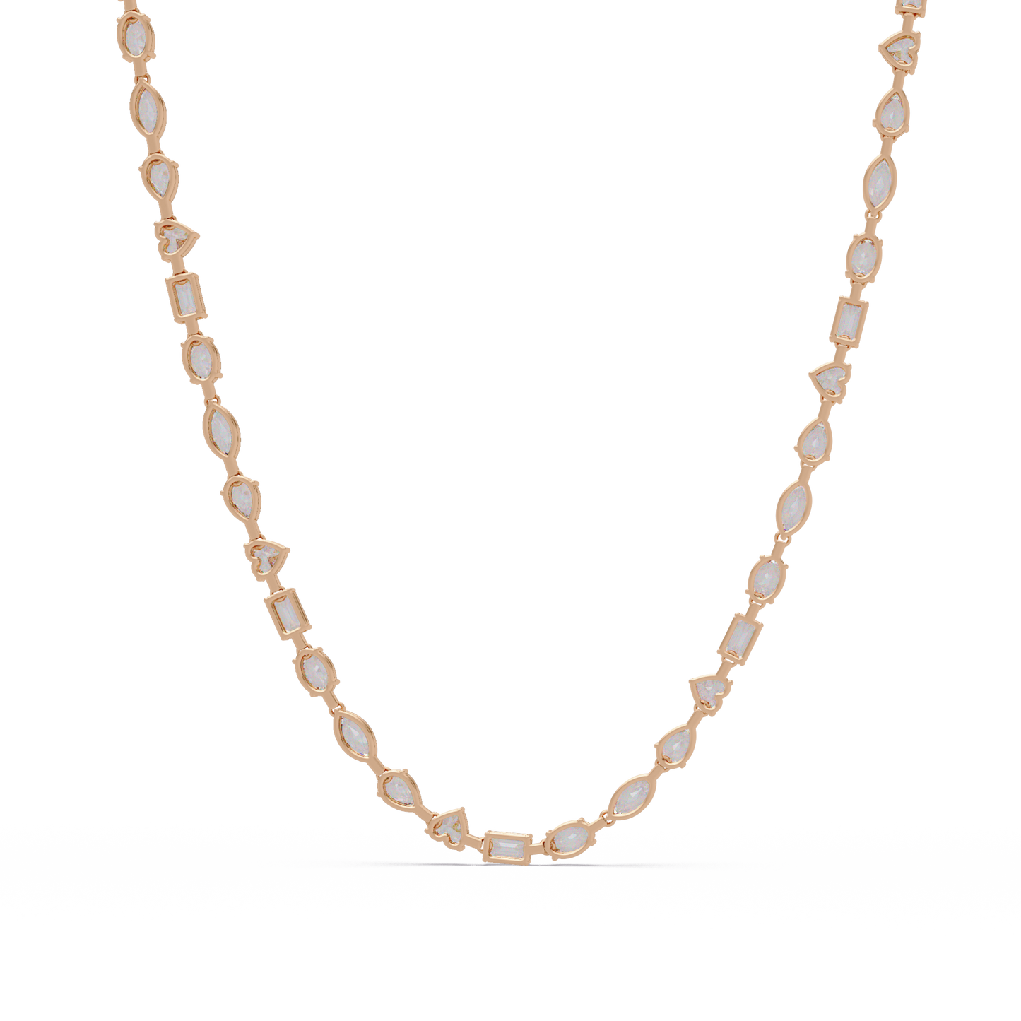 Multiple Shape Lab Grown Diamond Tennis Necklace - HIGHCARAT DIAMONDS