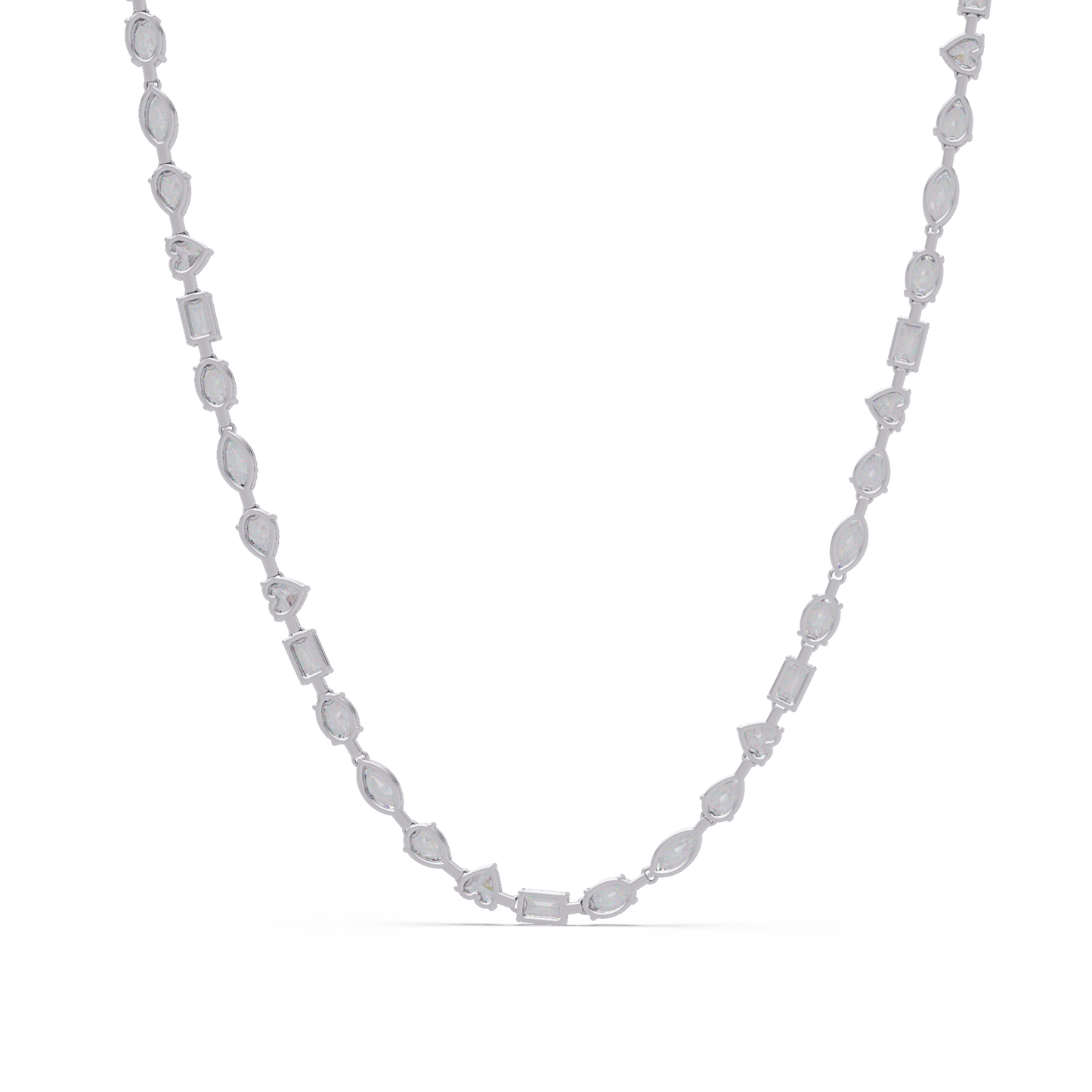 Multiple Shape Lab Grown Diamond Tennis Necklace - HIGHCARAT DIAMONDS