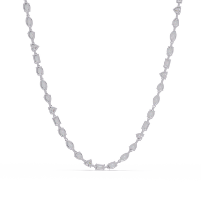 Multiple Shape Lab Grown Diamond Tennis Necklace - HIGHCARAT DIAMONDS