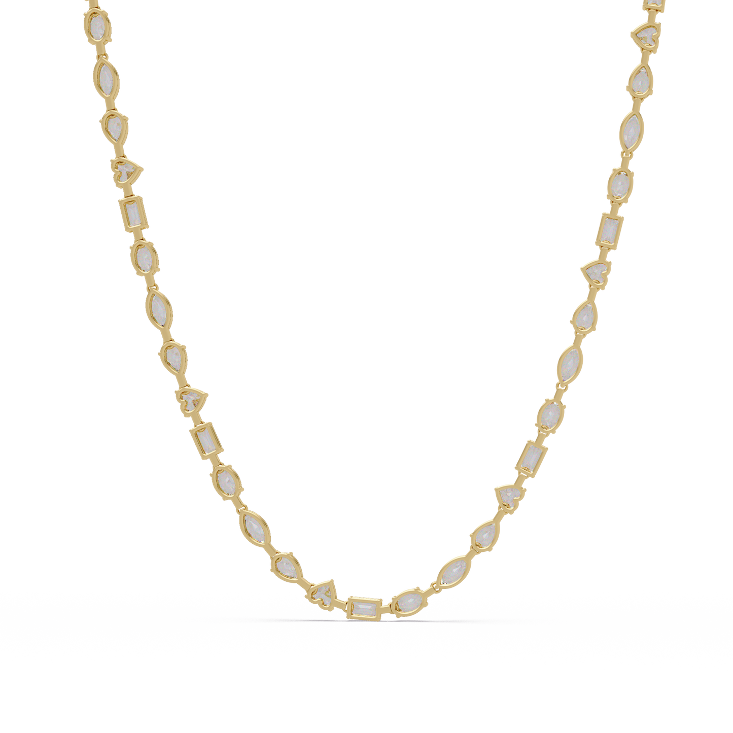 Multiple Shape Lab Grown Diamond Tennis Necklace - HIGHCARAT DIAMONDS