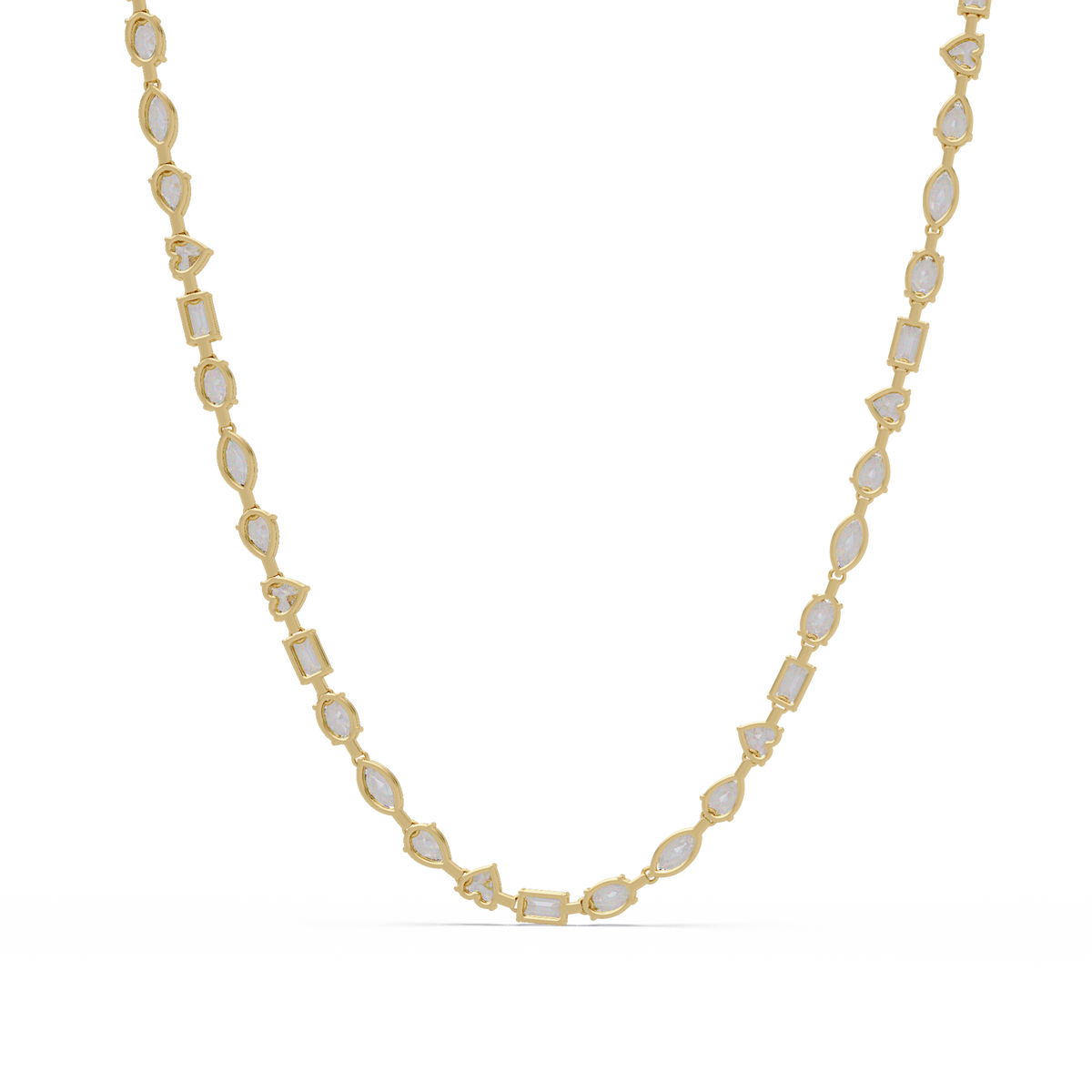 Multiple Shape Lab Grown Diamond Tennis Necklace - HIGHCARAT DIAMONDS