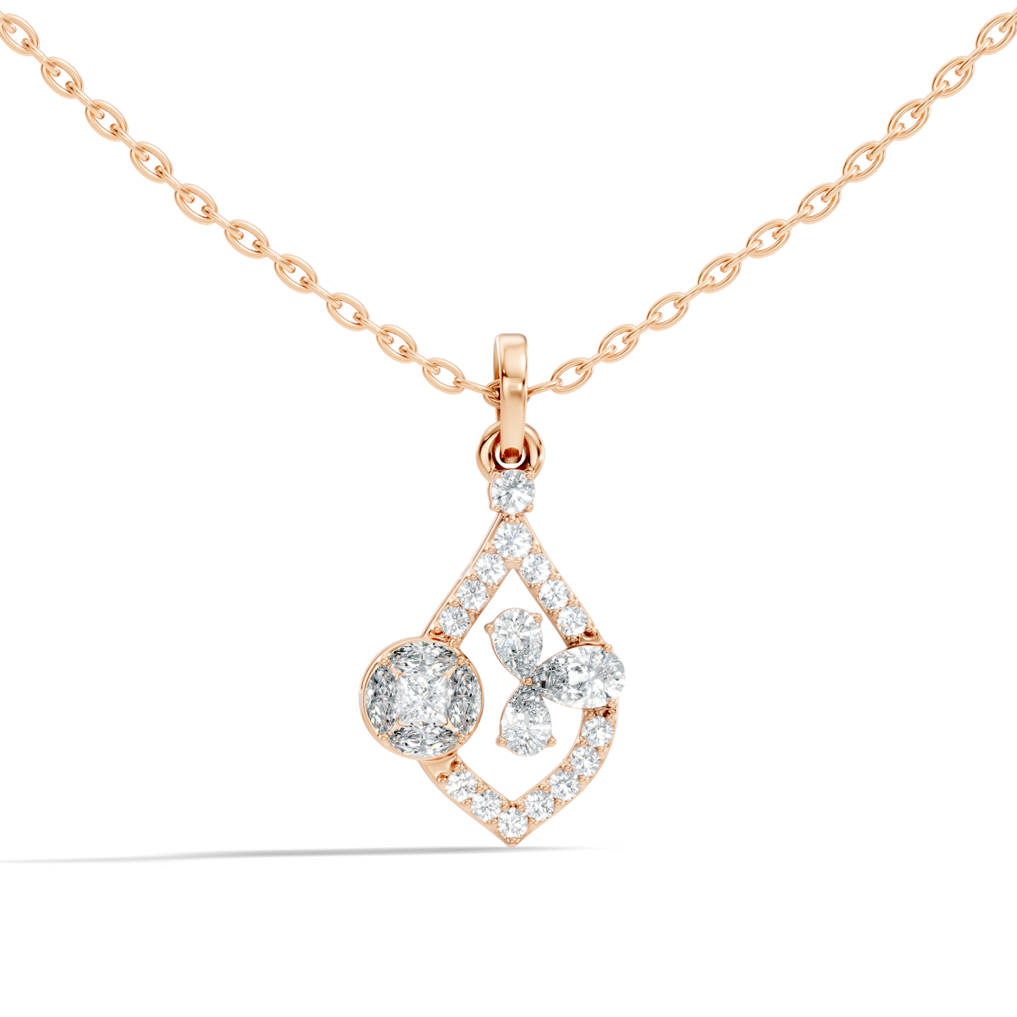 Elegant Women's Diamond Pendant 1.19 Carat Minimalist Handmade Necklace Pendant - HIGHCARAT DIAMONDS