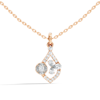 Elegant Women's Diamond Pendant 1.19 Carat Minimalist Handmade Necklace Pendant - HIGHCARAT DIAMONDS