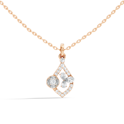 Elegant Women's Diamond Pendant 1.19 Carat Minimalist Handmade Necklace Pendant - HIGHCARAT DIAMONDS