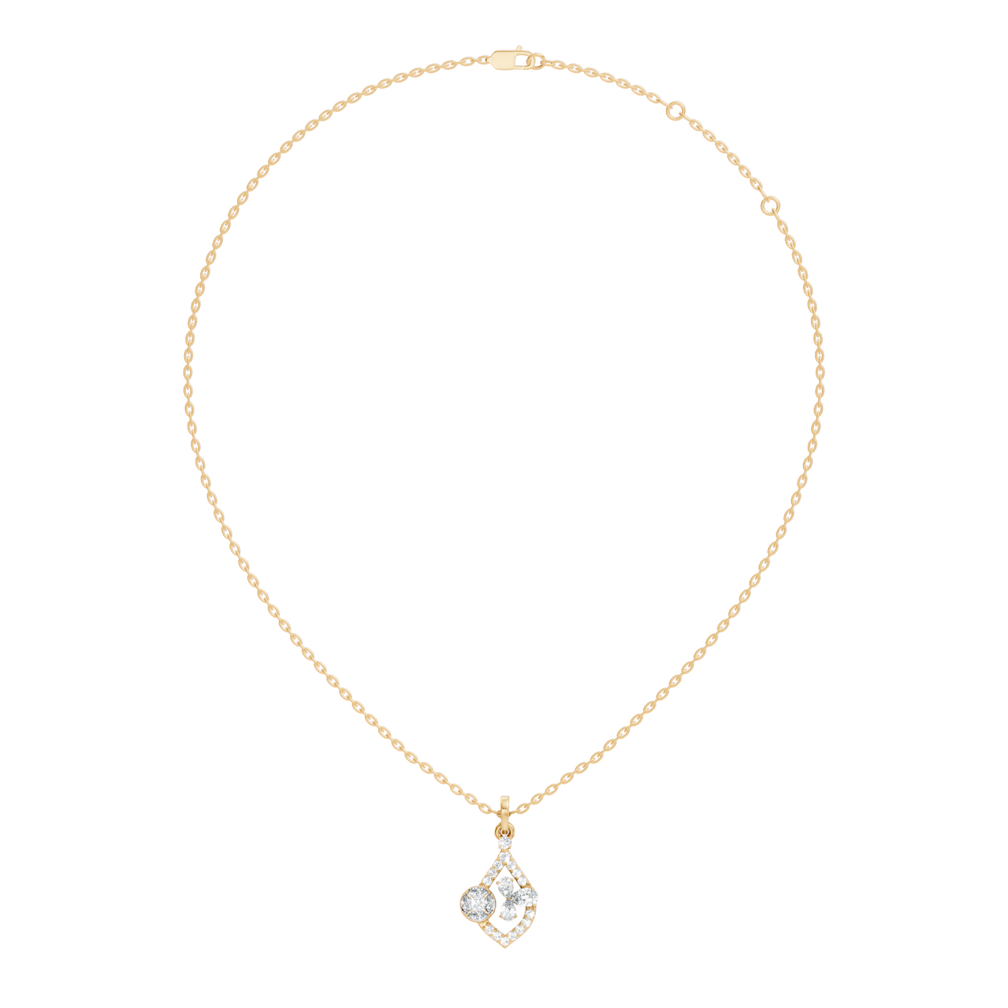Elegant Women's Diamond Pendant 1.19 Carat Minimalist Handmade Necklace Pendant - HIGHCARAT DIAMONDS