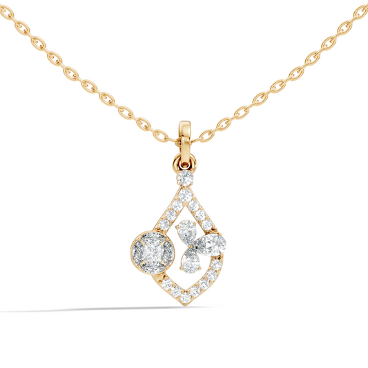Elegant Women's Diamond Pendant 1.19 Carat Minimalist Handmade Necklace Pendant - HIGHCARAT DIAMONDS
