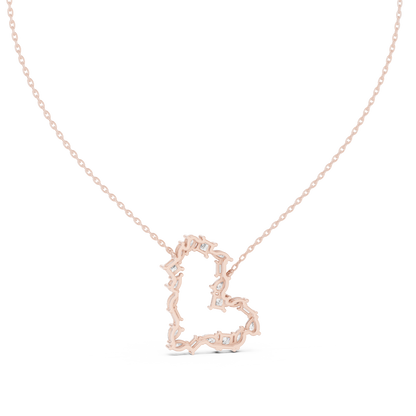 Multiple Diamond Heart Type Lab Grown-Natural Shining Diamond Pendant For Women - HIGHCARAT DIAMONDS