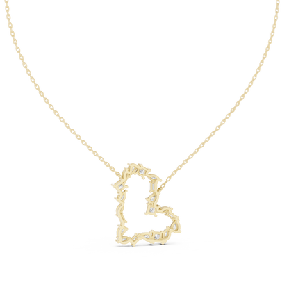 Multiple Diamond Heart Type Lab Grown-Natural Shining Diamond Pendant For Women - HIGHCARAT DIAMONDS