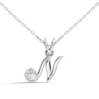 Round Shape Lab Grown Diamond 14k Solid Rose Gold Diamond Pendant For Occasionally Wear - HIGHCARAT DIAMONDS