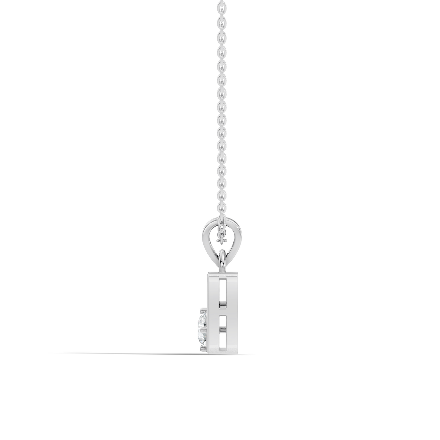 Round Shape Lab Grown Diamond 14k Solid Rose Gold Diamond Pendant For Occasionally Wear - HIGHCARAT DIAMONDS