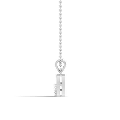 Round Shape Lab Grown Diamond 14k Solid Rose Gold Diamond Pendant For Occasionally Wear - HIGHCARAT DIAMONDS