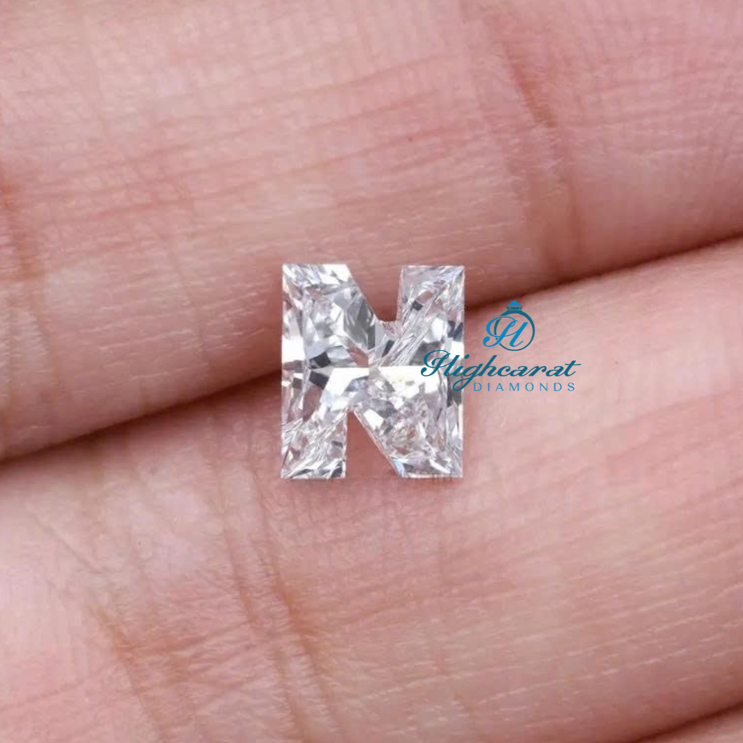N Shape Luxury Lab Diamond  Unique  Cut For Modern Fine Jewelry Collections