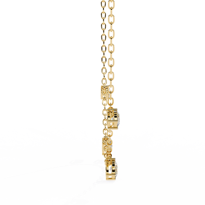 1.45 Carat Oval Cut Lab Grown Diamond 10K Solid Rose Gold Unique Vintage Party Wear Necklace Gift for Her Birthday