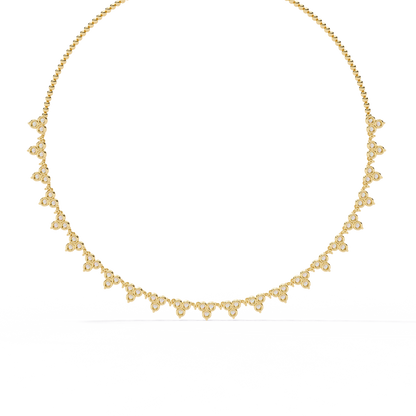 2.14 CT Round  Cut Lab Grown And Natural Very Elegant Stunning  Diamond Necklace For Bridal