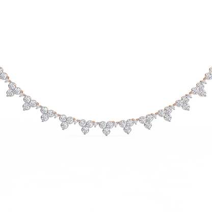 2.14 CT Round  Cut Lab Grown And Natural Very Elegant Stunning  Diamond Necklace For Bridal