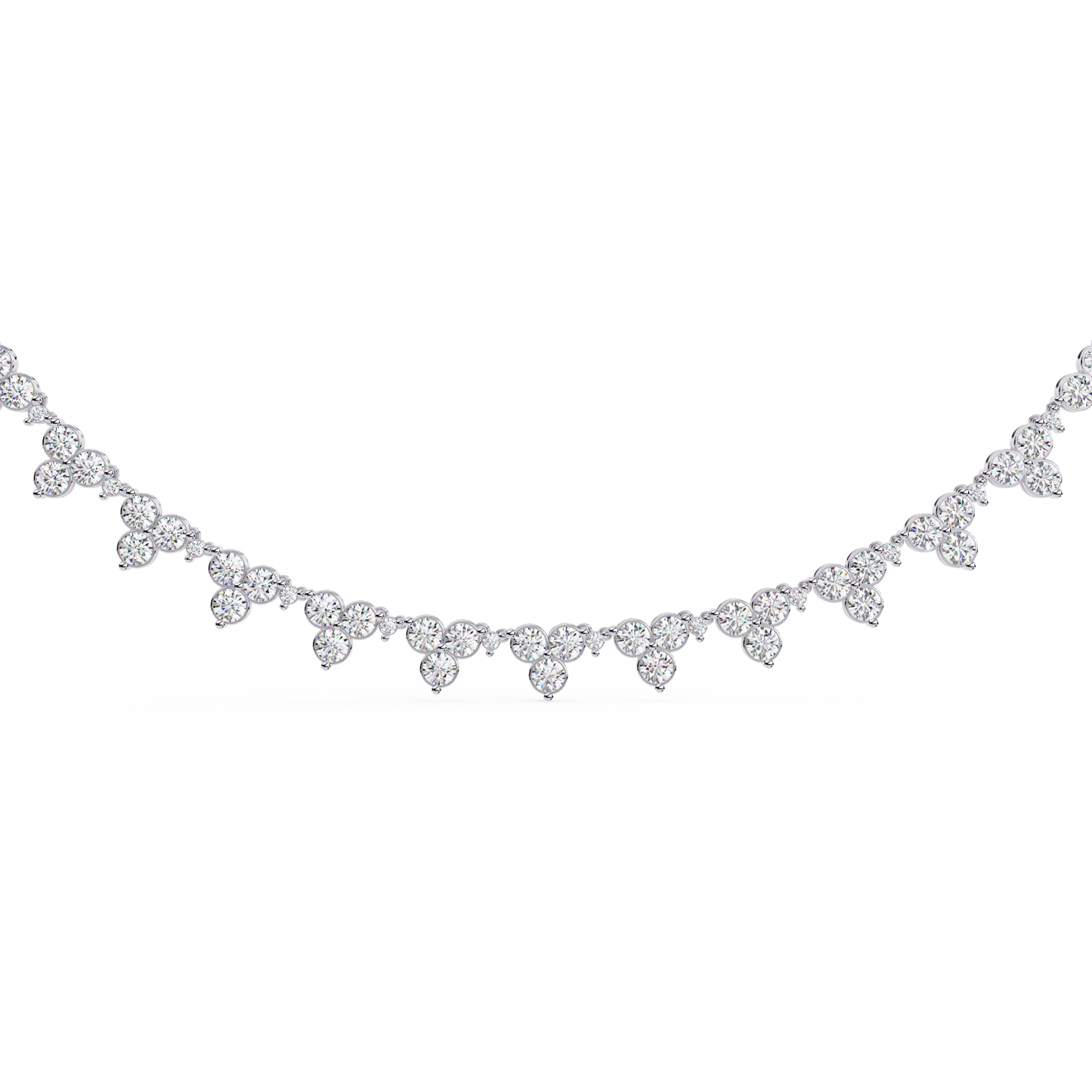 2.14 CT Round  Cut Lab Grown And Natural Very Elegant Stunning  Diamond Necklace For Bridal