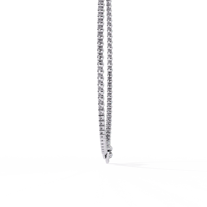 6.42 Ct,10k White Solid Gold Fancy Round Cut Lab Grown& Natural Prong Set  Wedding Diamond  Necklace