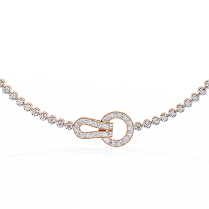 6.42 Ct,10k White Solid Gold Fancy Round Cut Lab Grown& Natural Prong Set  Wedding Diamond  Necklace