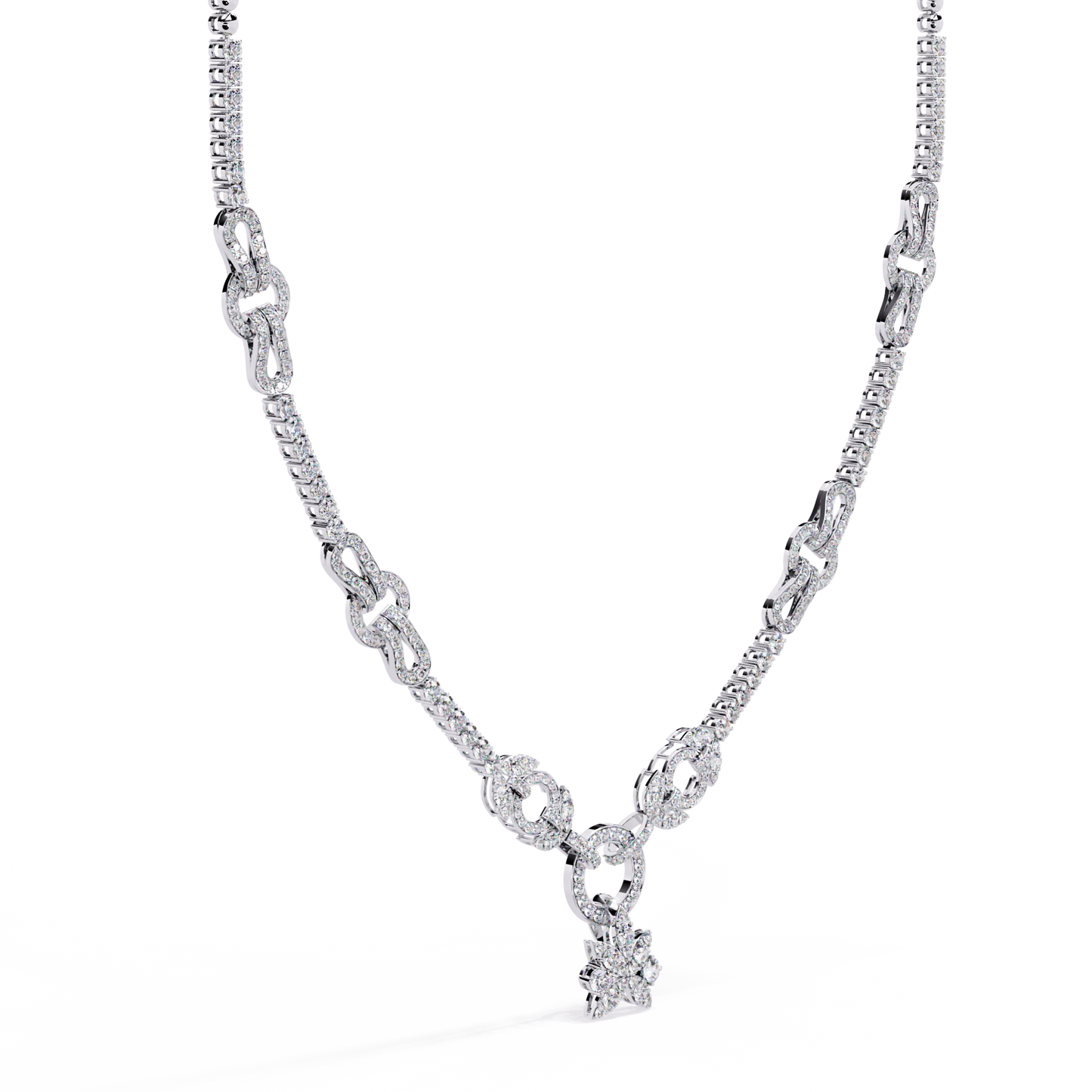 5.47 Ct Round Cut Natural And Lab Grown Diamond Minimalist Sparkling Wedding Necklace Gift For Women's