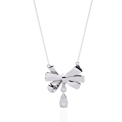 1.69 Ct Round Cut Lab Grown Diamond Infinity Shape 18k Solid Rose Gold  Delicate Classic Dainty Bridal Pendant Necklace