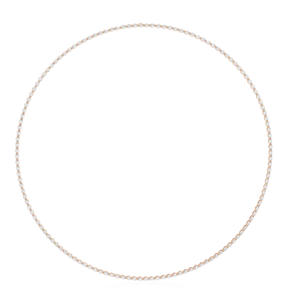 6.20 Ct Oval Cut Lab Grown And Natural Diamond Channel Set Unique Art Deco Tennis  Necklace For Annivary