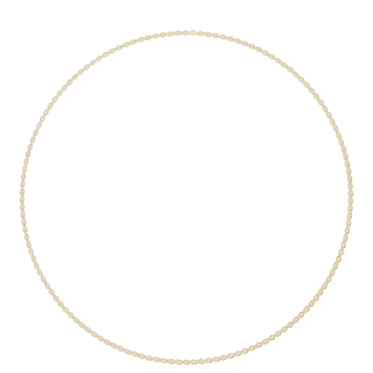 6.20 Ct Oval Cut Lab Grown And Natural Diamond Channel Set Unique Art Deco Tennis  Necklace For Annivary