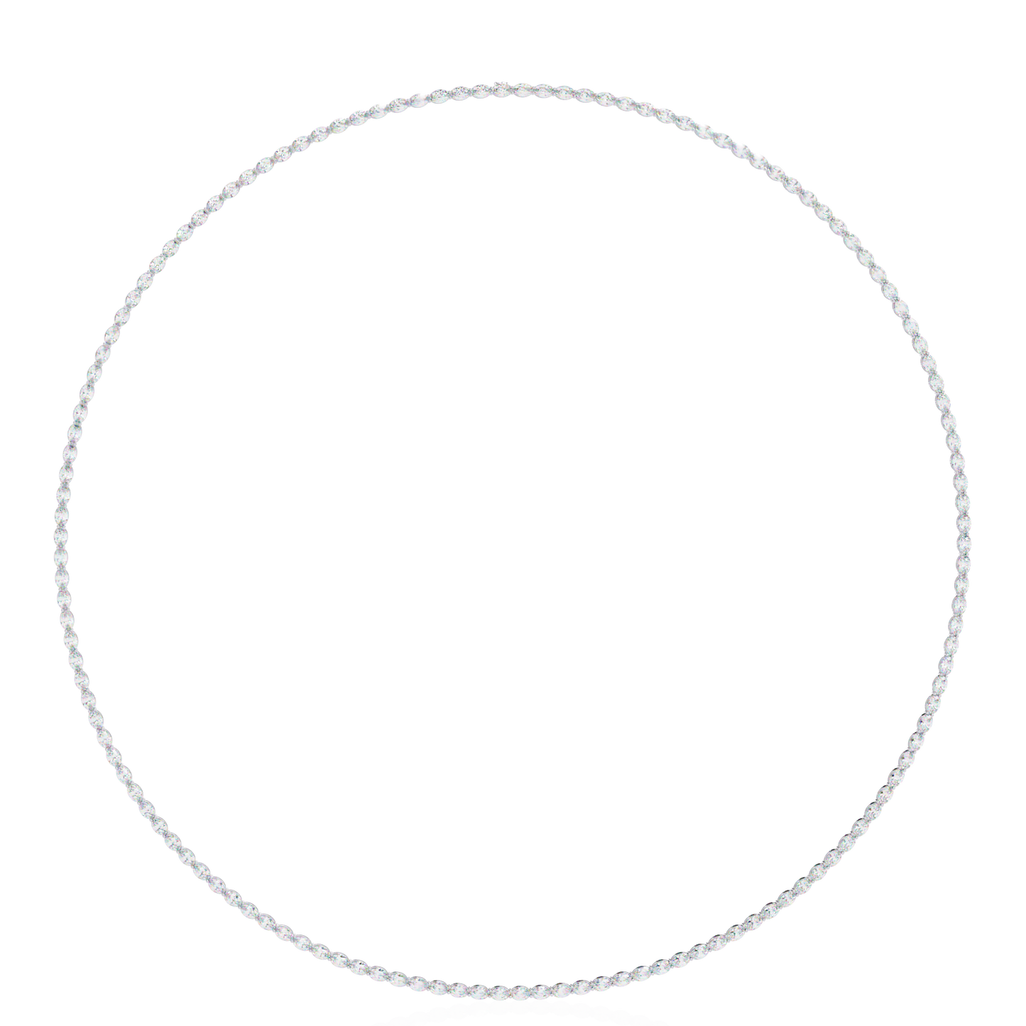 6.20 Ct Oval Cut Lab Grown And Natural Diamond Channel Set Unique Art Deco Tennis  Necklace For Annivary