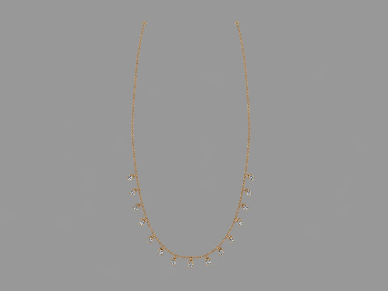 Round Cut Lab Grown and Natural Diamond Elegant Dainty Cluster Minimalist Classic Necklace