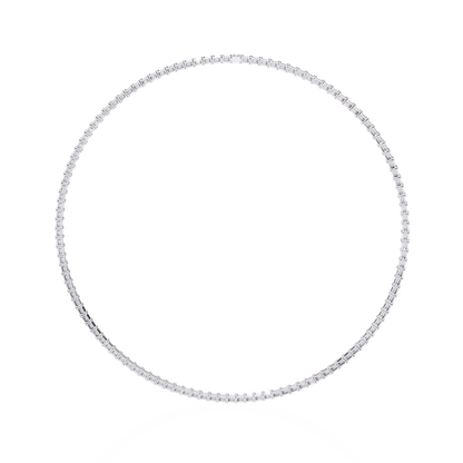 8.12 Ct Emerald Cut Lab Grown Handcrafted For Women Occasionally Wear Tennis Necklace