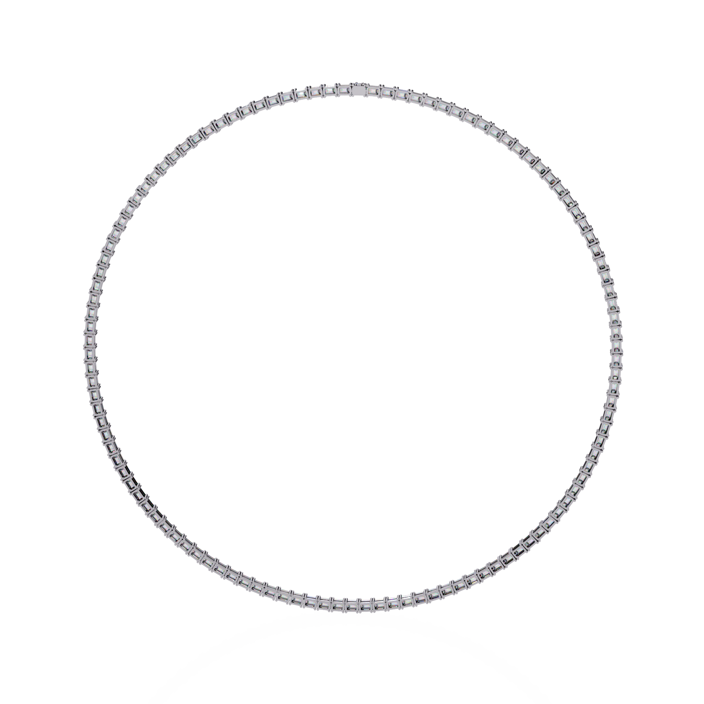 8.12 Ct Emerald Cut Lab Grown Handcrafted For Women Occasionally Wear Tennis Necklace