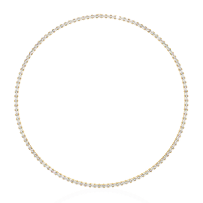 8.12 Ct Emerald Cut Lab Grown Diamond Unique Minimalist Hand Crafted 18k Solid Rose Gold  Elegant Look For Women Occasionally Wear Tennis Necklace