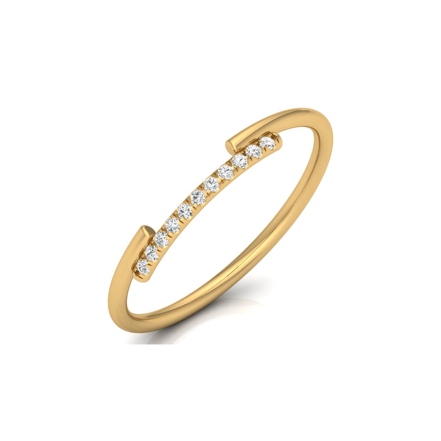 Natural Or Lab Grown Diamond Band For Her In 18K Solid Gold Enhanced Sparkle With A Classic Touch