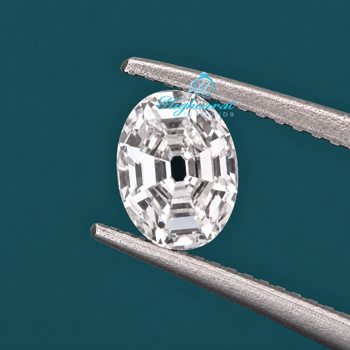 Alphabet O Shape Antique Cut Lab Grown Diamond