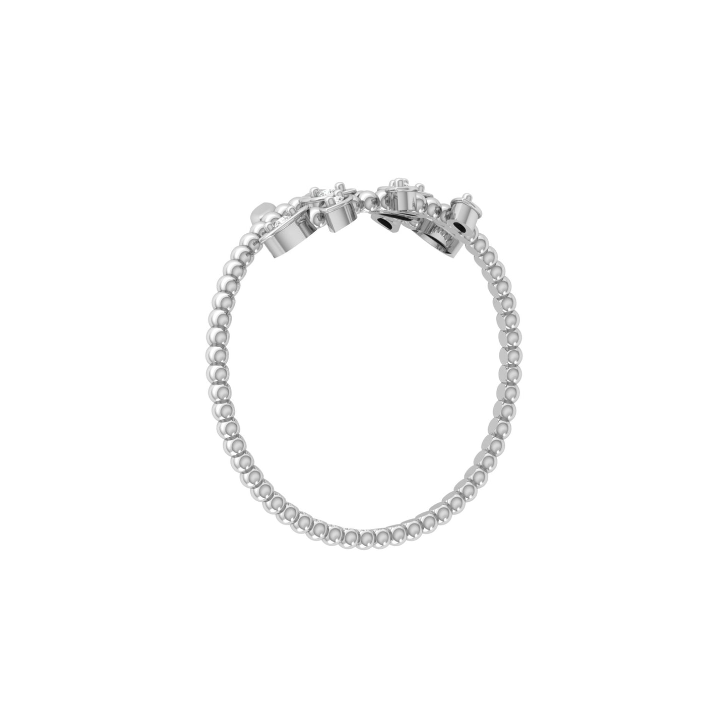 Olive Leaf Wrap Diamond Ring For Women's Beaded Band Nature-Inspired Ring In 14K Solid Gold - HIGHCARAT DIAMONDS