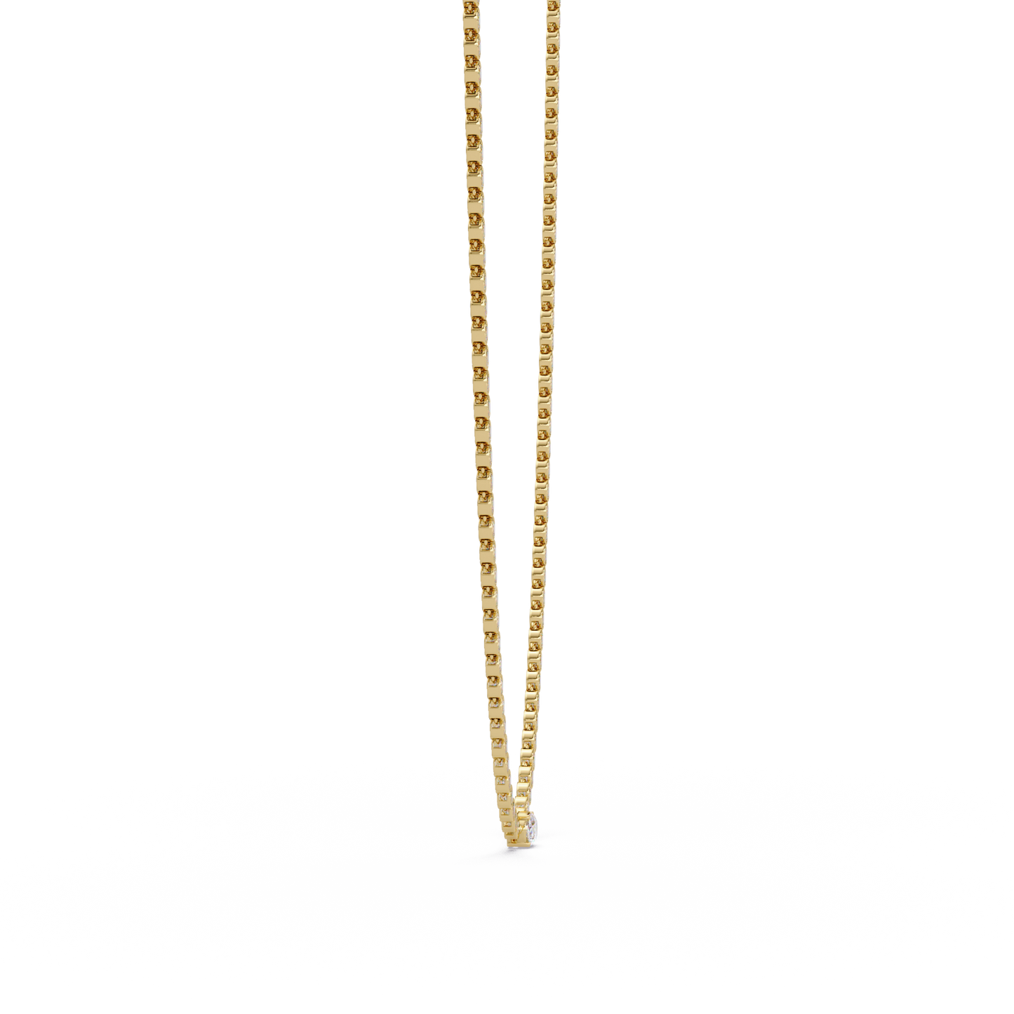 One Oval & Round Bezel Set Lab Grown Diamond Tennis Necklace - HIGHCARAT DIAMONDS