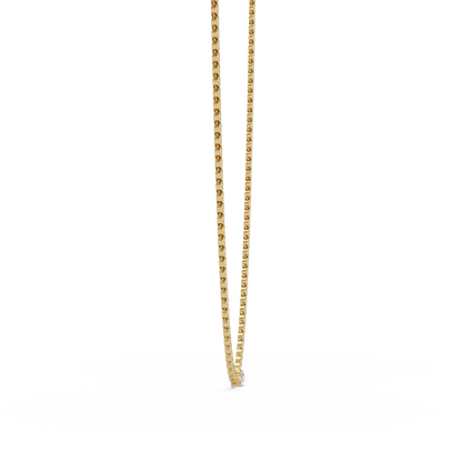 One Oval & Round Bezel Set Lab Grown Diamond Tennis Necklace - HIGHCARAT DIAMONDS