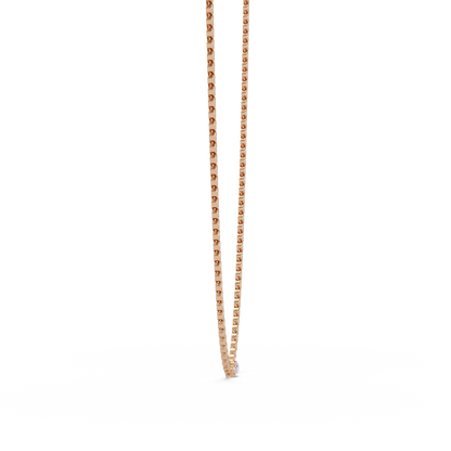 One Oval & Round Bezel Set Lab Grown Diamond Tennis Necklace - HIGHCARAT DIAMONDS