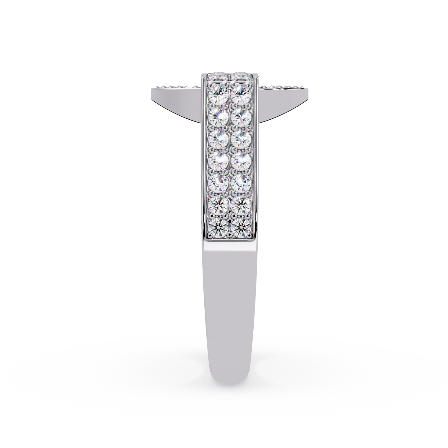 Open Circle Lab Grown Diamond Bar Ring - HIGHCARAT DIAMONDS