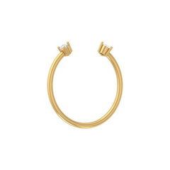 Open Cuff Round Cut Lab Grown Diamond Ring - HIGHCARAT DIAMONDS