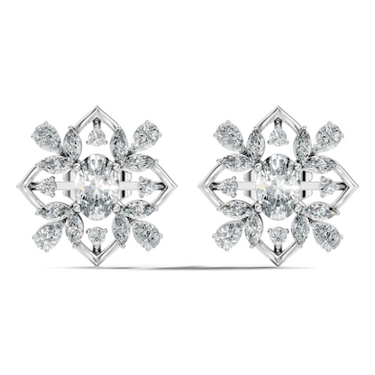 2.52 Ct Pear, Marquise, Round, & Oval Shape 10k Solid Gold Lab Grown Diamond Classic Vintage Diamond Earrings For Daily Wear - HIGHCARAT DIAMONDS