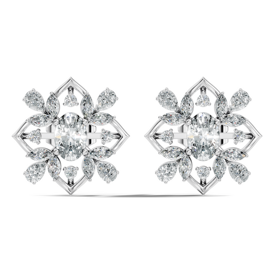 2.52 Ct Pear, Marquise, Round, & Oval Shape 10k Solid Gold Lab Grown Diamond Classic Vintage Diamond Earrings For Daily Wear - HIGHCARAT DIAMONDS