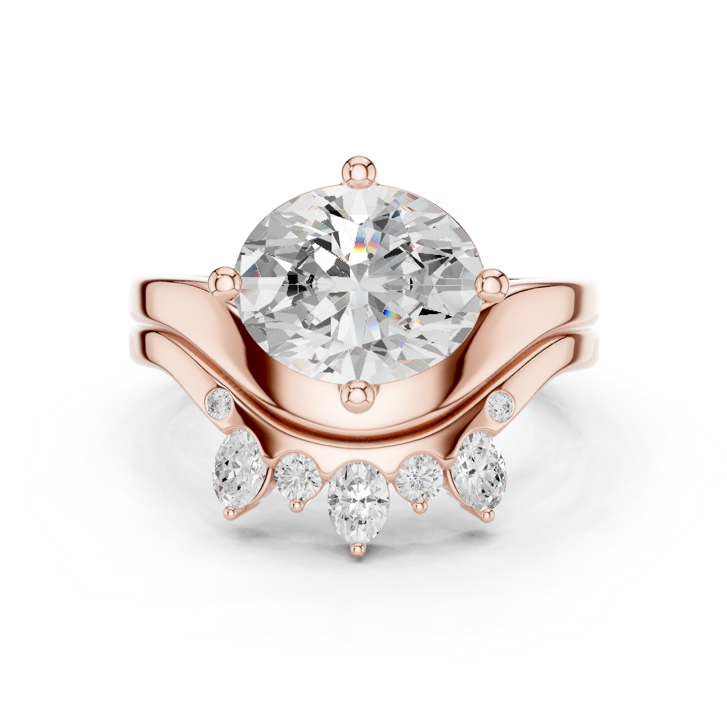 2.97 Ct 14k Solid Gold Oval & Round Shape Diamond With Side Stone Vintage Classic Occasionally Wear Diamond Ring for Girl - HIGHCARAT DIAMONDS