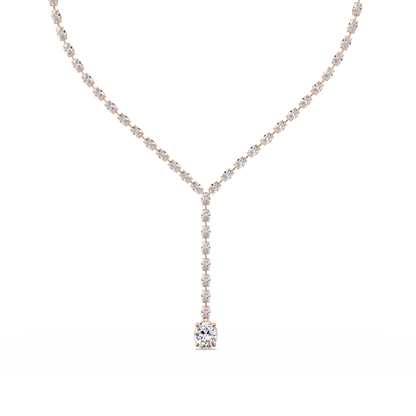 Oval Cut Drops Shape Lab Grown tennis Necklace - HIGHCARAT DIAMONDS