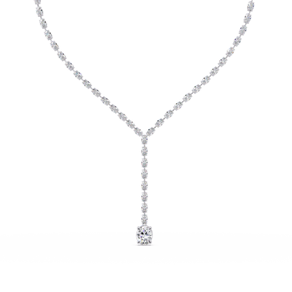 Oval Cut Drops Shape Lab Grown tennis Necklace - HIGHCARAT DIAMONDS