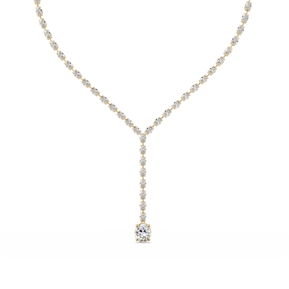 Oval Cut Drops Shape Lab Grown tennis Necklace - HIGHCARAT DIAMONDS