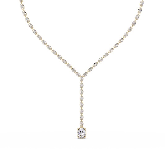 Oval Cut Drops Shape Lab Grown tennis Necklace - HIGHCARAT DIAMONDS