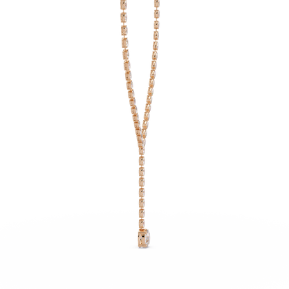Oval Cut Drops Shape Lab Grown tennis Necklace - HIGHCARAT DIAMONDS