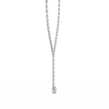 Oval Cut Drops Shape Lab Grown tennis Necklace - HIGHCARAT DIAMONDS