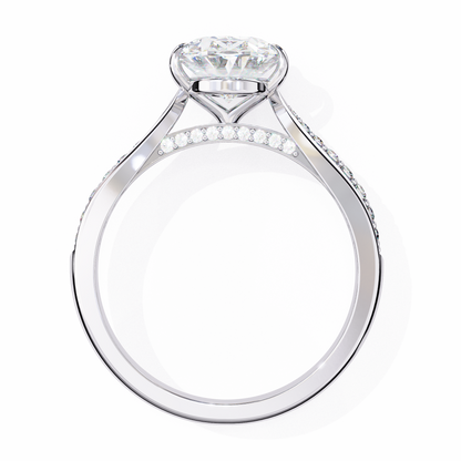 Oval Cut Lab Diamond Engagement Ring