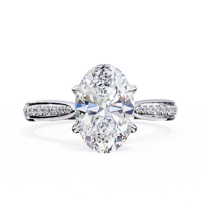 Oval Cut Lab Diamond Engagement Ring